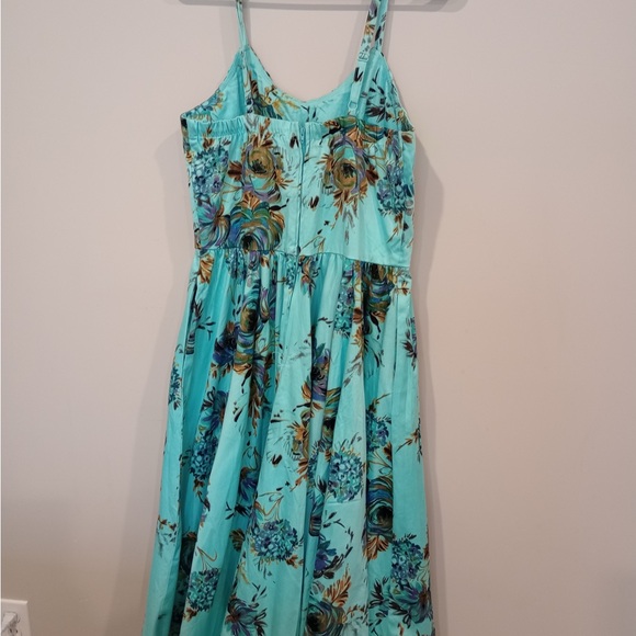 Pinup girl clothing Blue Ella Dress - Picture 4 of 10